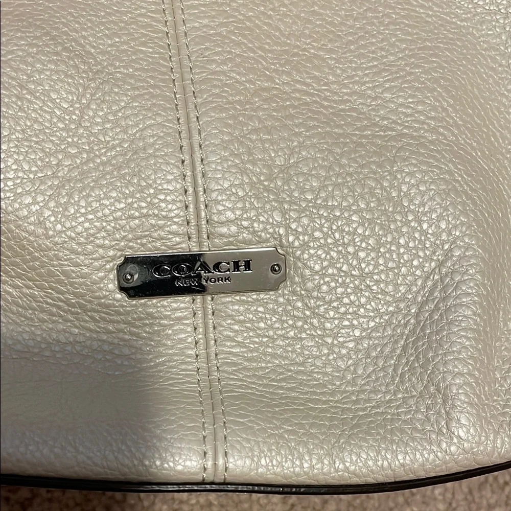 Coach Cream Leather Hobo Bag